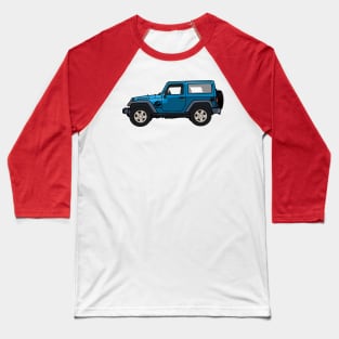 Jeep Wrangler Rubicon 2-door Blue Baseball T-Shirt